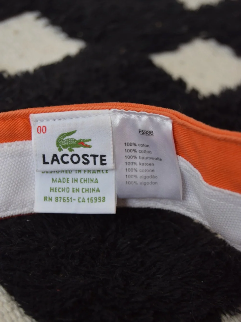 Lacoste Orange Visor with Lime Green Logo
